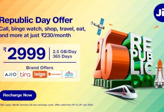 jio republic day offer rs 2999