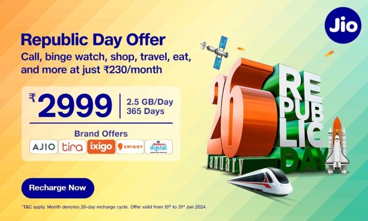 jio republic day offer rs 2999