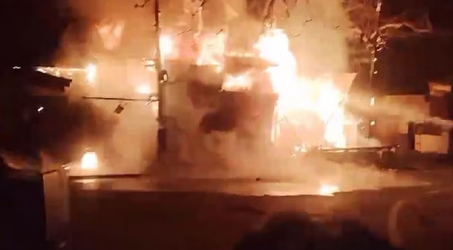 fire in shops