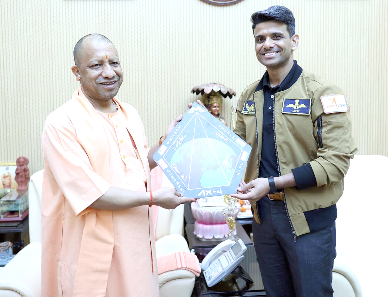 Yogi Meets Astronaut Shubhanshu Shukla