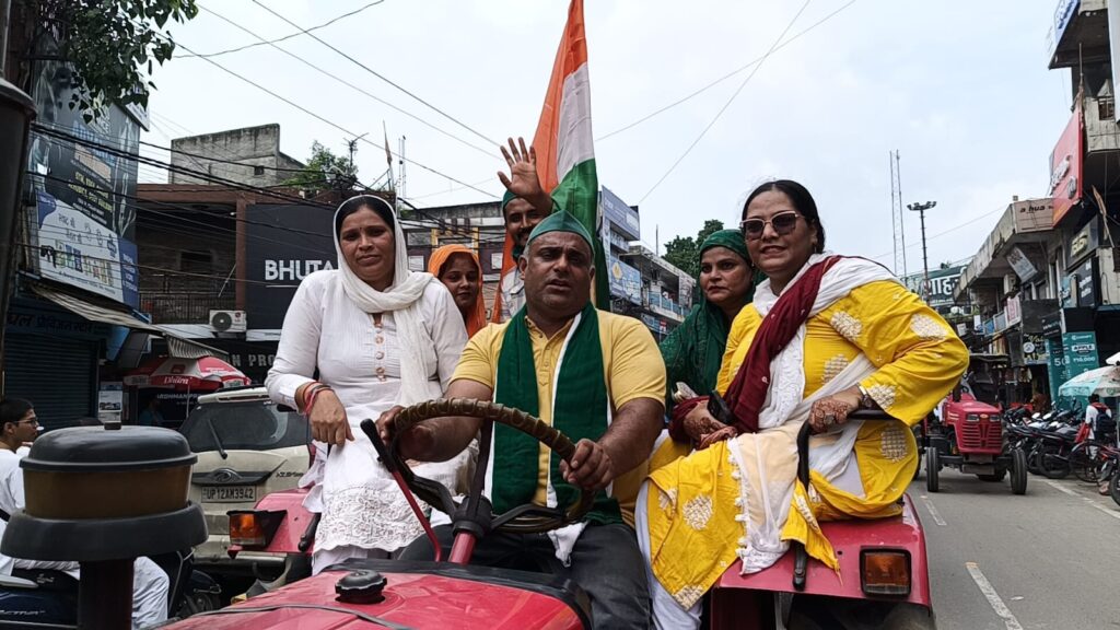 BKU Tractor Tiranga Yatra in Muzaffarnagar 2025