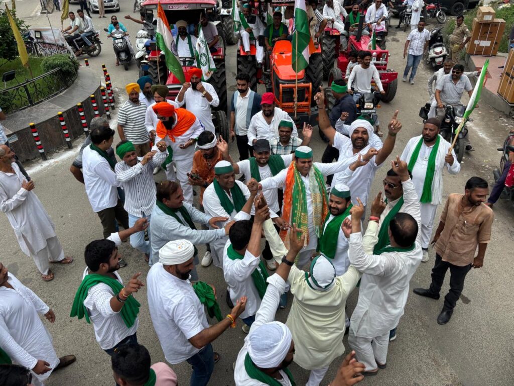 BKU Tractor Tiranga Yatra in Muzaffarnagar 2025