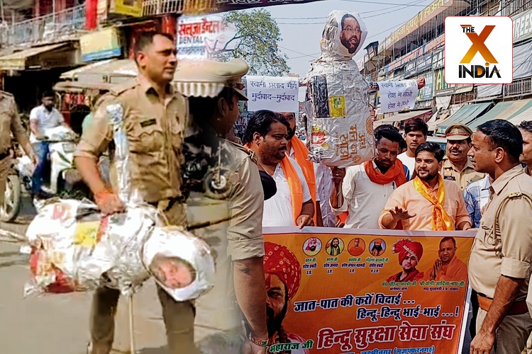मुजफ्फरनगर की ‘चालाक पुलिस’! हिंदूवादियों से छीनकर भाग गई स्वामी प्रसाद मौर्य का पुतला, खिसियाते रह गए कार्यकर्ता