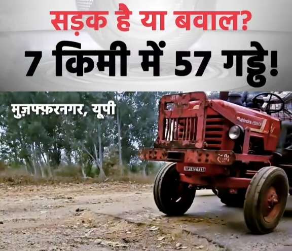 Muzaffarnagar Jolly Road: 57 Potholes Pose Accident Risk