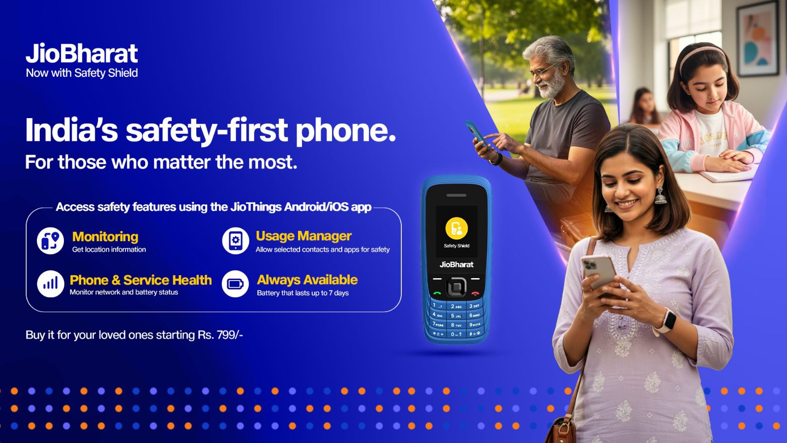 JioBharat Safety-First Phone: Rs. 799 Launch at IMC 2025