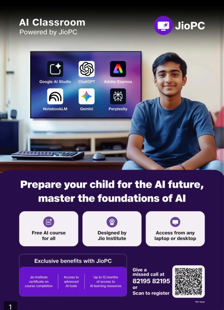 Jio Launches Free AI Classroom Course at IMC 2025