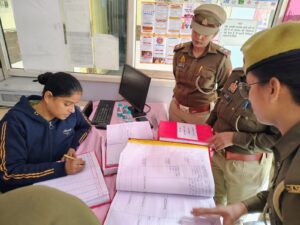 Muzaffarnagar SP Crime Inspects Mansoorpur Mission Shakti