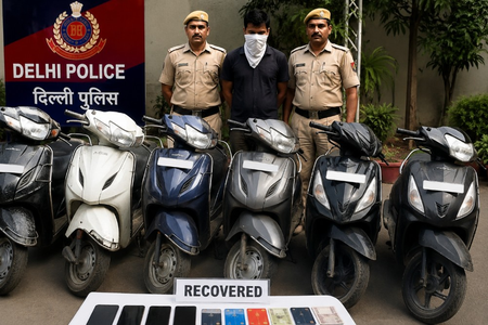 स्कूटी चोरी कर डिलीवरी बॉय को किराये पर देता था शातिर चोर, दिल्ली पुलिस ने दबोचा
