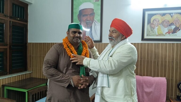 भाकियू का बड़ा संगठनात्मक फेरबदल: सुमित चौधरी पचेंडा बने सदर ब्लॉक अध्यक्ष, राकेश टिकैत बोले- किसानों के उत्पीड़न पर सीधे सड़क पर होगा संग्राम