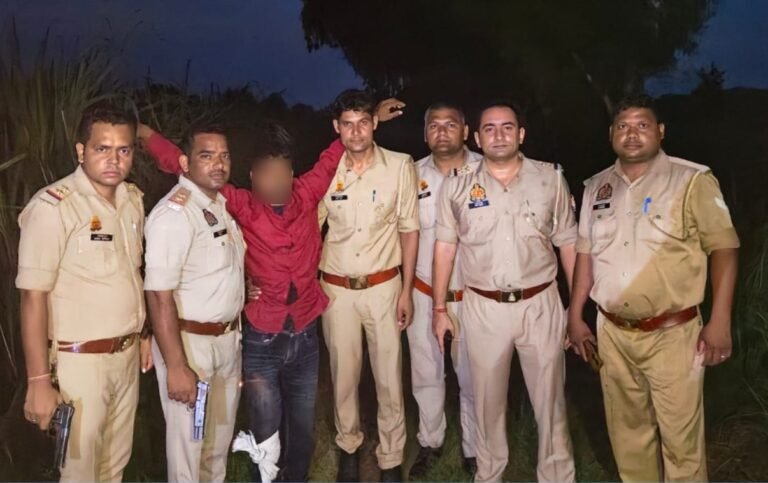 बागपत में 25 हजार का इनामी गौकशी आरोपी पुलिस मुठभेड़ में गिरफ्तार, पैर में लगी गोली