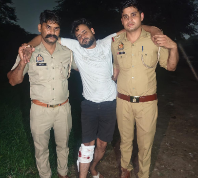 कासगंज में मुठभेड़ के बाद तीन गो तस्कर गिरफ्तार, गाजियाबाद में चेन स्नैचर घायल