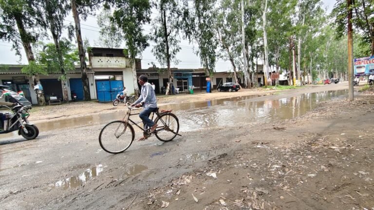 बारिश में बह गई मुजफ़्फ़रनगर के जौली रोड की ‘महरम पट्टी’: फिर उखड़ गई PWD की गड्ढा भराई की ‘रस्म’, फिर उभर आए गड्ढे और भर गया पानी, राहगीरों को भारी परेशानी